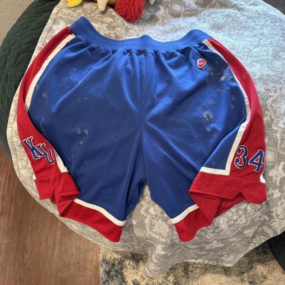Nike Other - Vintage 90's Nike Authentic Kansas Jay hawks Basketball Shorts Sz Xl